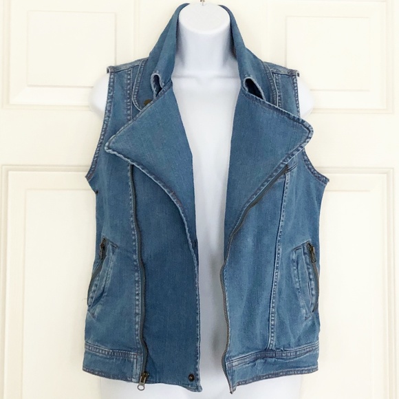 Mike & Chris Motorcycle Biker Denim Vest - Picture 7 of 11